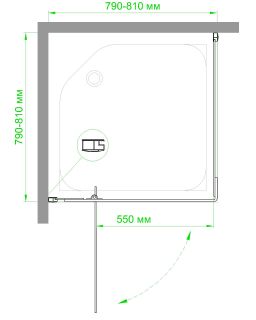 Душевой уголок Royal Bath HPV RB80HPV-C 80x80см белый